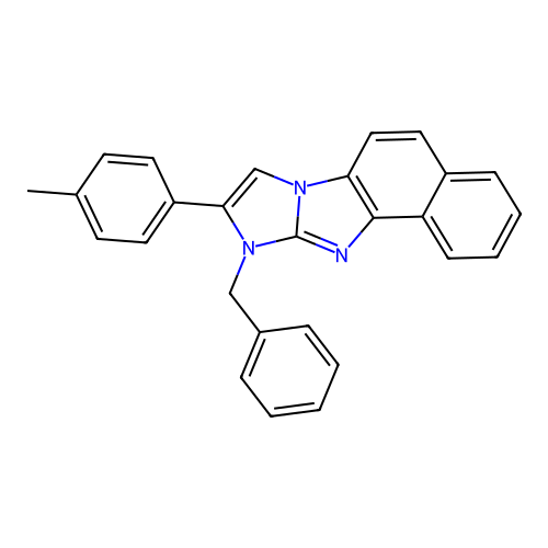 10-benzyl-9-(p-tolyl)-10H-imidazo[1,2-a]naphtho[1,2-d]imidazole structure