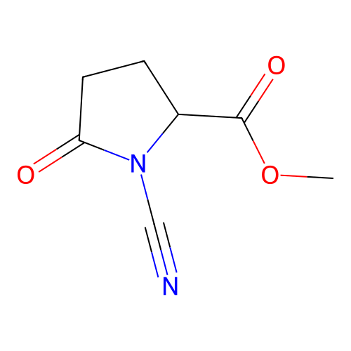 Methyl 1-cyano-5-oxopyrrolidine-2-carboxylate structure