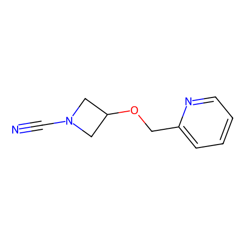 3-(Pyridin-2-ylmethoxy)azetidine-1-carbonitrile structure