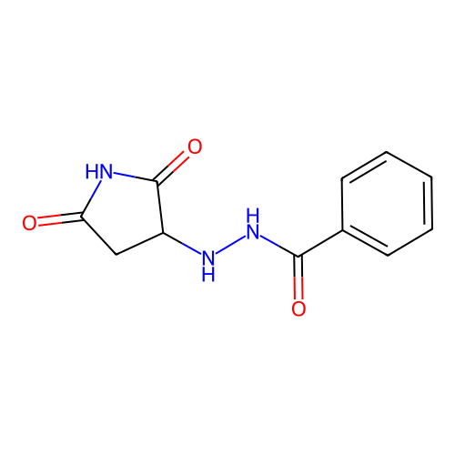 N'-(2,5-二氧代吡咯烷-3-基)苯甲酰肼 structure