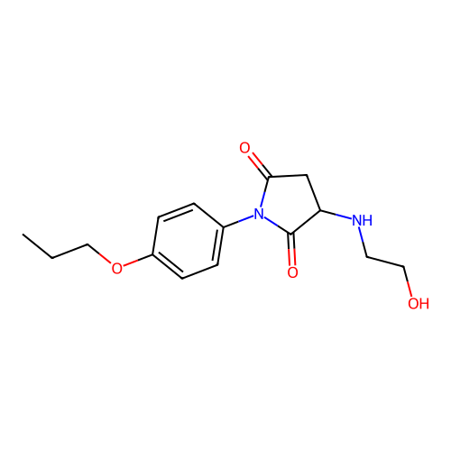 3-((2-Hydroxyethyl)amino)-1-(4-propoxyphenyl)pyrrolidine-2,5-dione structure
