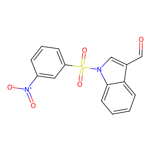 1-((3-Nitrophenyl)sulfonyl)-1H-indole-3-carbaldehyde structure