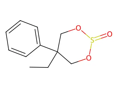 1,3-Propanediol, 2-ethyl-2-phenyl-, cyclic sulfite (ester) structure