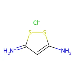 3-Imino-3H-1,2-dithiol-5-amine--hydrogen chloride (1/1) structure