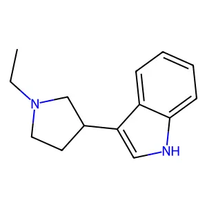 Indole, 3-(1-ethyl-3-pyrrolidinyl)- structure