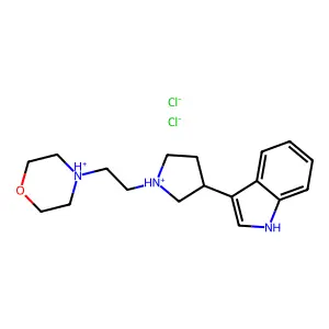 Indole, 3-(1-(2-morpholinoethyl)-3-pyrrolidinyl)-, dihydrochloride structure