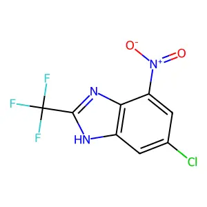 Benzimidazole, 6-chloro-4-nitro-2-(trifluoromethyl)- structure