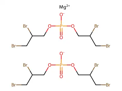 bis(2,3-dibromopropyl) phosphate, magnesium salt structure