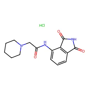 3-Piperidinoacetylaminophthalimide hydrochloride structure