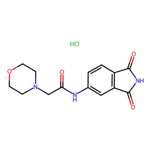 4-Morpholinoacetamidophthalimide hydrochloride structure