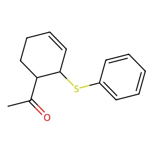 Ethanone, 1-[2-(phenylthio)-3-cyclohexen-1-yl]- structure