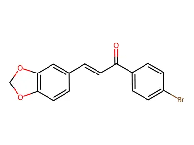 (E)-3-Benzo[1,3]dioxol-5-YL-1-(4-bromophenyl)prop-2-EN-1-one structure