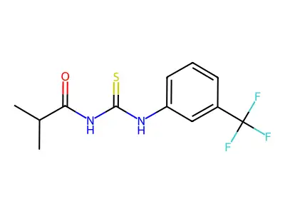 N-isobutyryl-N'-[3-(trifluoromethyl)phenyl]thiourea structure