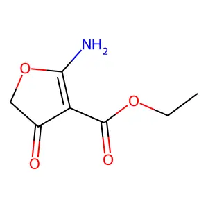 Ethyl 2-amino-4-oxo-4,5-dihydrofuran-3-carboxylate structure