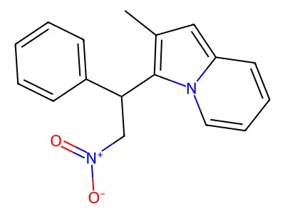 2-Methyl-3-(2-nitro-1-phenylethyl)indolizine structure