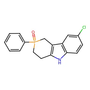 8-Chloro-2-phenyl-1,3,4,5-tetrahydrophosphinino[4,3-b]indole 2-oxide structure