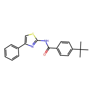 4-tert-butyl-N-(4-phenyl-1,3-thiazol-2-yl)benzamide structure
