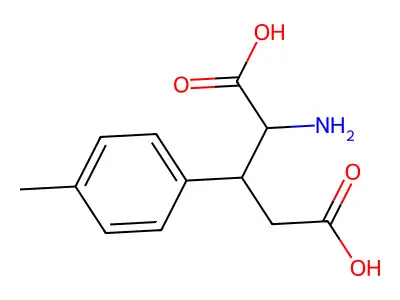2-Amino-3-(4-methylphenyl)pentanedioic acid structure
