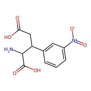 2-Amino-3-(3-nitrophenyl)pentanedioic acid structure