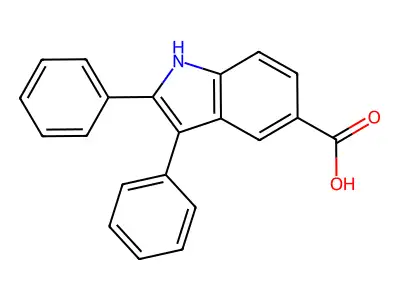 2,3-diphenyl-1H-indole-5-carboxylic Acid structure