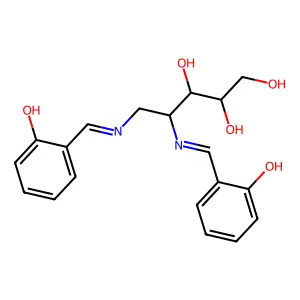 4,5-Bis[(2-hydroxyphenyl)methylideneamino]pentane-1,2,3-triol structure