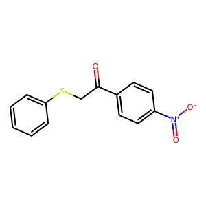 1-(4-Nitrophenyl)-2-phenylsulfanylethanone structure