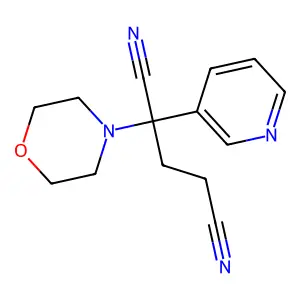 2-morpholin-4-yl-2-pyridin-3-ylpentanedinitrile structure