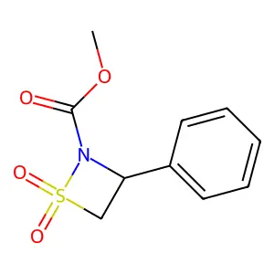 Methyl 1,1-dioxo-3-phenyl-1lambda~6~,2-thiazetidine-2-carboxylate structure