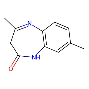 2,3-Dihydro-4,8-dimethyl-1H-1,5-benzodiazepin-2-one structure