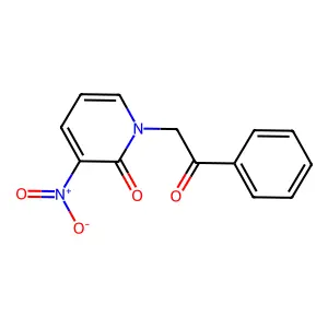 3-Nitro-1-(2-oxo-2-phenyl-ethyl)-1H-pyridin-2-one structure