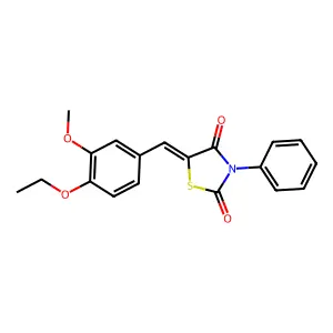 5-[(4-Ethoxy-3-methoxyphenyl)methylene]-3-phenyl-1,3-thiazolidine-2,4-dione structure