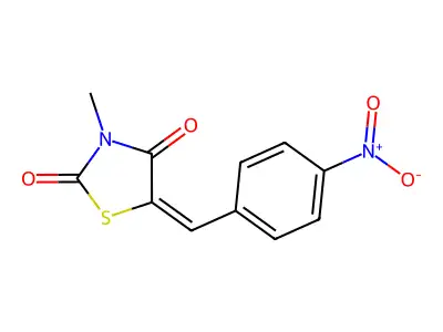 3-Methyl-5-[(4-nitrophenyl)methylidene]-1,3-thiazolidine-2,4-dione structure