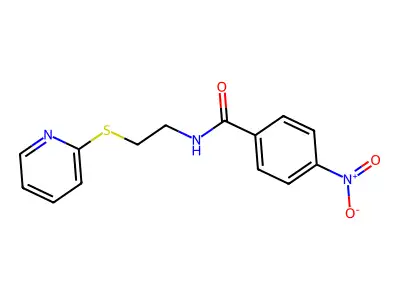 4-nitro-N-[2-(pyridin-2-ylsulfanyl)ethyl]benzamide structure