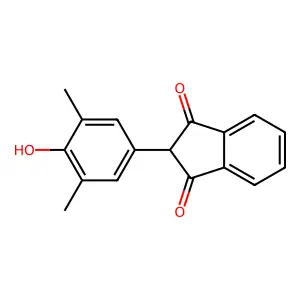 2-(4-Hydroxy-3,5-dimethylphenyl)-1H-indene-1,3(2H)-dione structure