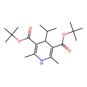 Di(tert-butyl) 4-isopropyl-2,6-dimethyl-1,4-dihydropyridine-3,5-dicarboxylate structure