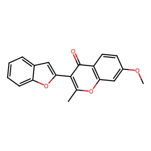 3-(1-Benzofuran-2-yl)-7-methoxy-2-methylchromen-4-one structure