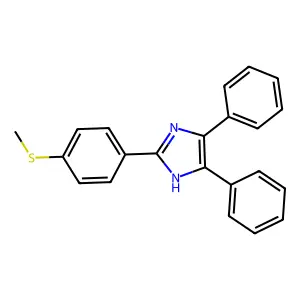 2-(4-methylsulfanylphenyl)-4,5-diphenyl-1H-imidazole structure