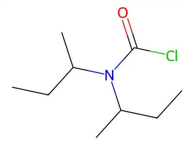 Di-sec-butylcarbamoyl chloride structure