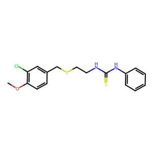 1-[2-[(3-Chloro-4-methoxyphenyl)methylthio]ethyl]-3-phenylthiourea structure