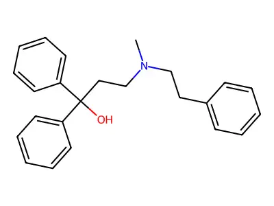 Benzhydrol, alpha-(2-(methylphenethylamino)ethyl)- structure