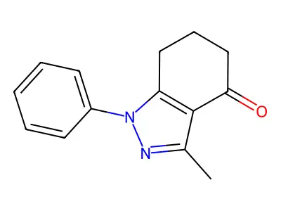 3-methyl-1-phenyl-6,7-dihydro-1H-indazol-4(5H)-one structure