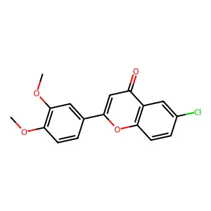 6-chloro-2-(3,4-dimethoxyphenyl)-4H-chromen-4-one structure