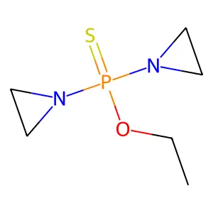 O-Ethyl bis[(aziridin-1-yl)]phosphinothioate structure