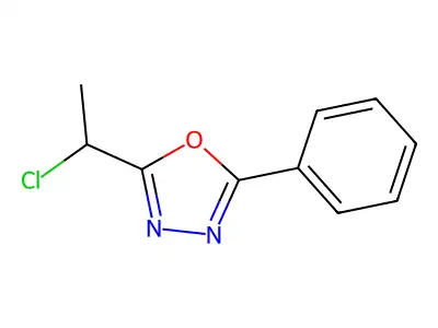 2-(1-Chloroethyl)-5-phenyl-1,3,4-oxadiazole structure