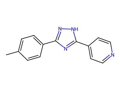 4-[3-(4-methylphenyl)-1H-1,2,4-triazol-5-yl]pyridine structure