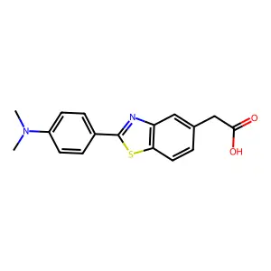 5-Benzothiazoleacetic acid, 2-(4-dimethylaminophenyl)- structure