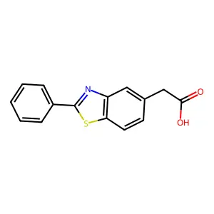 2-苯基-5-苯并噻唑乙酸 structure
