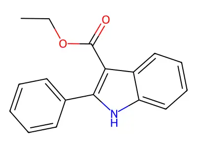 Ethyl 2-phenyl-2,3-dihydro-1H-indole-3-carboxylate structure
