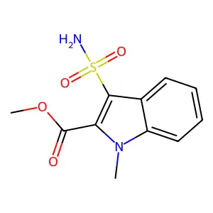 methyl 1-methyl-3-sulfamoyl-1H-indole-2-carboxylate structure