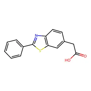 2-苯基-6-苯并噻唑乙酸 structure